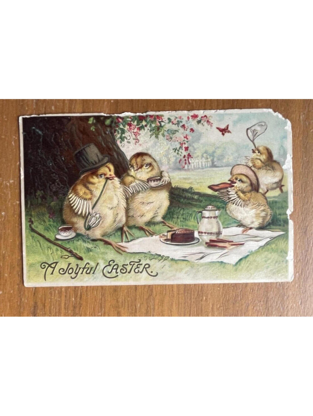 A Joyful Easter Easter Chicks Family Having A Picnic Postcard Easter Postcard